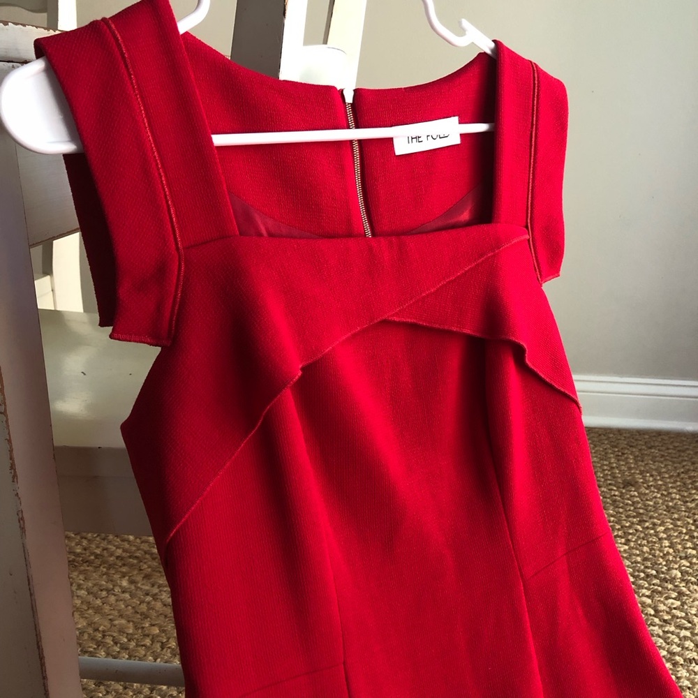 New: The Fold London Tailored Red Dress. Size US 6